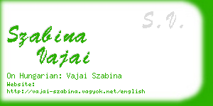 szabina vajai business card